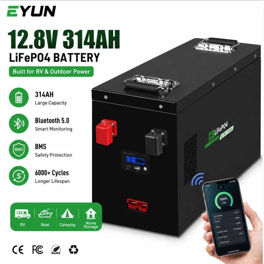 12.8V 314Ah LiFePO4 Battery