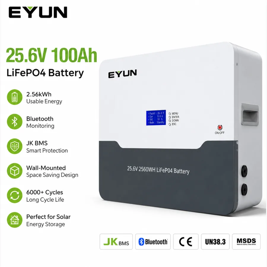 25.6V 100Ah Wall-Mounted Battery