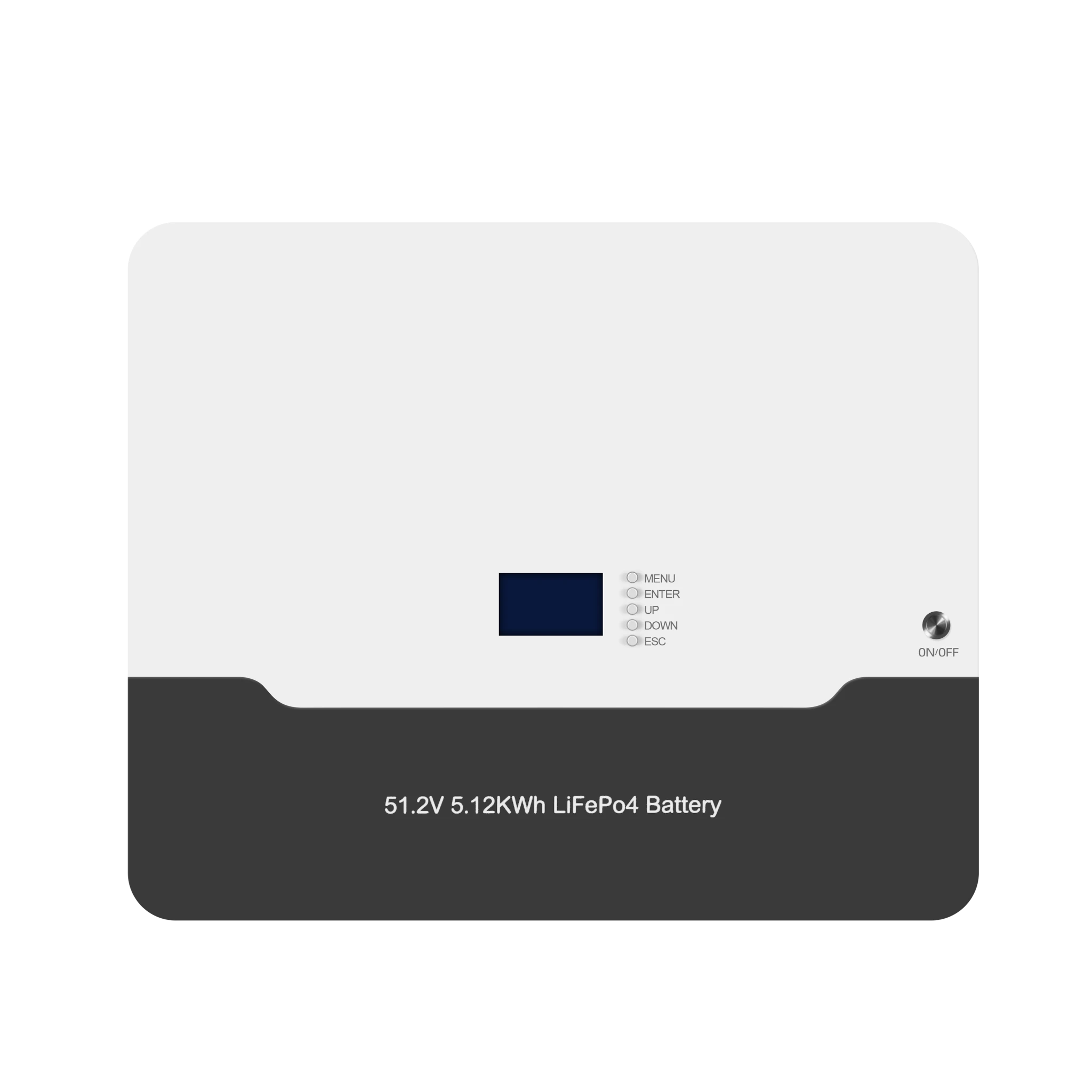 EYUN 51.2V 100Ah 5.12kWh LiFePO4 Wall Mounted Solar Battery with Smart BMS RS485 CAN Communication