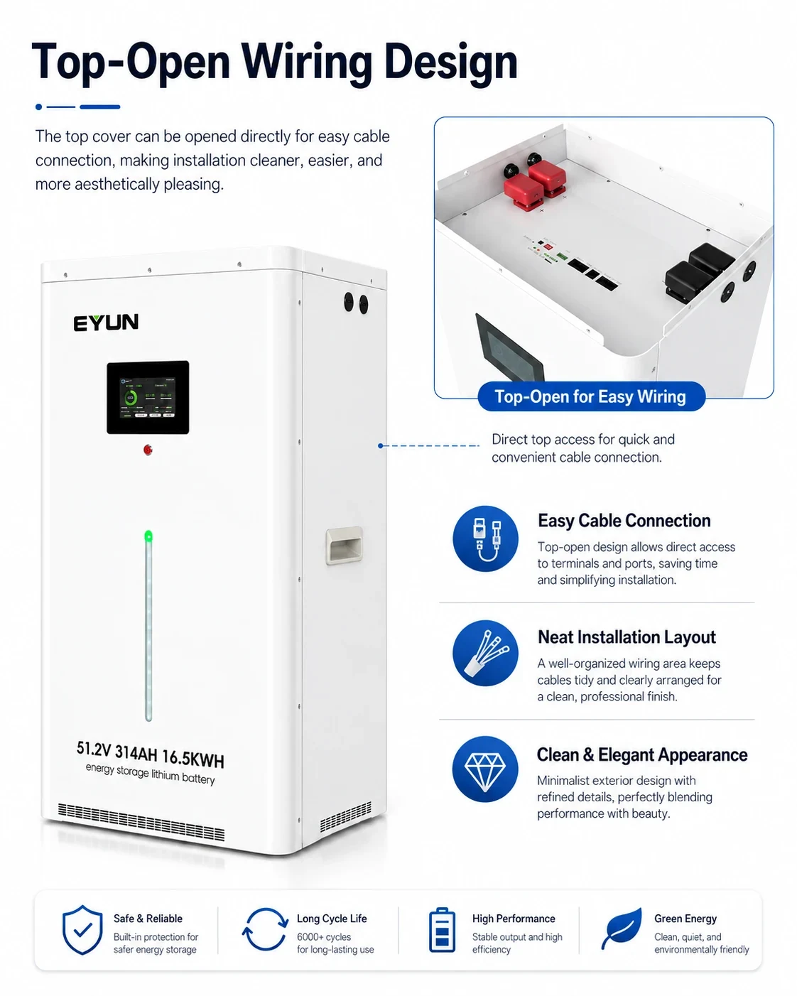 51.2V 314Ah 16.5kWh Outdoor Energy Storage Battery